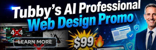Tubby's AI Professional Web Design Promo — $99, click to view pricing